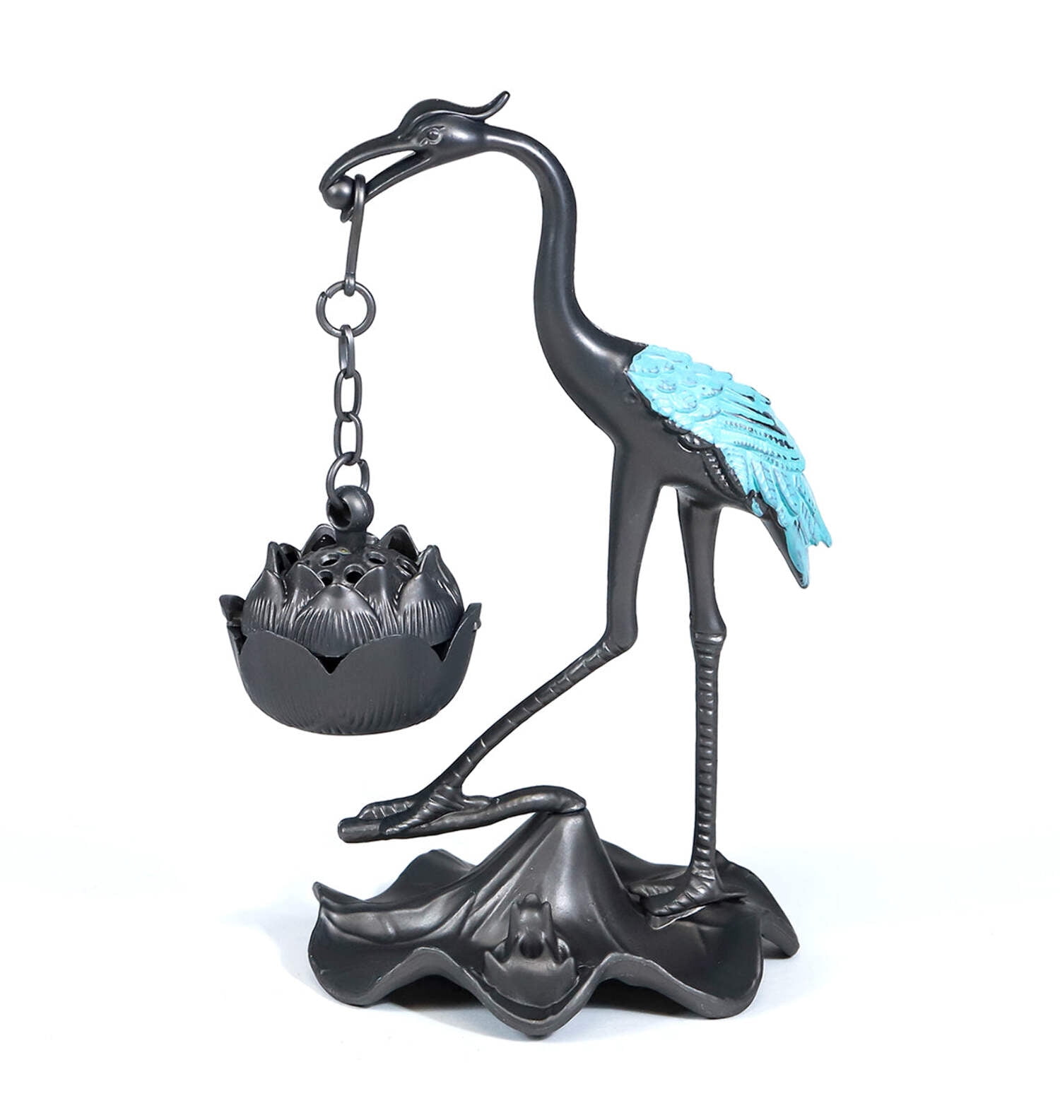 Crane-Shaped Hanging Incense Burner - Dual-Use Incense Holder for Coils and Sticks - Indoor Decor
