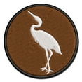 thumbnail image 1 of Crane Standing Solid Applique Multi-Color Embroidered Hook & Loop Patch - 2.5 Inch Small, 1 of 5