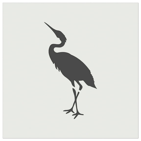 Crane Standing Solid DIY Cookie Wall Craft Stencil - 9.0 Inch