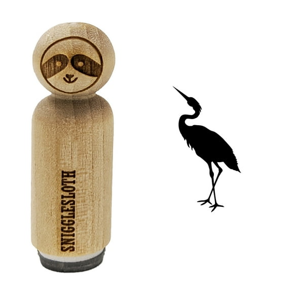 Crane Standing Solid Rubber Stamp for Scrapbooking Crafting Stamping - Mini 1/2 Inch