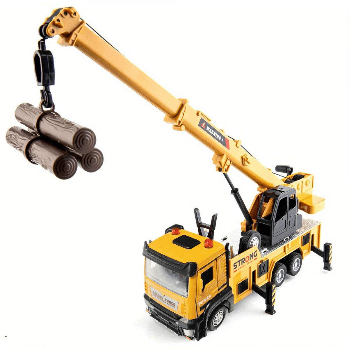 Crane Truck Toy Construction Vehicle for Kids Alloy Crane Machine Tow Truck with Lights and Sounds for Boys Girls Christmas Birthday Gifts