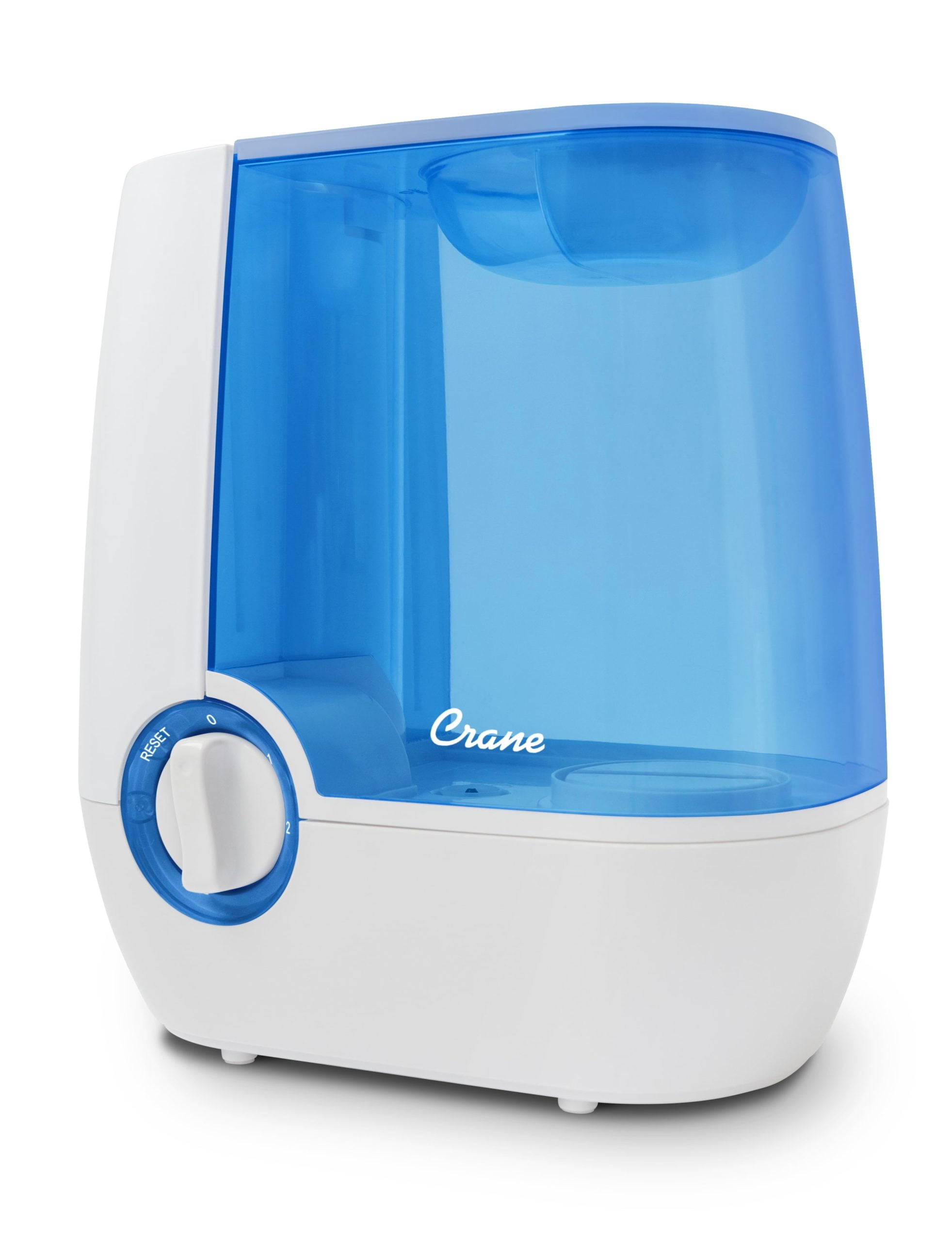 Crane USA 1.2 gal. Warm Mist Humidifier, Medicine Cup, 24 Hour Run Time, Blue/White