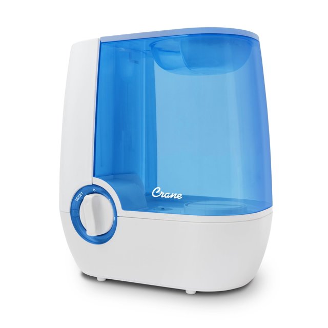 Crane USA 1.2 gal. Warm Mist Humidifier, Medicine Cup, 24 Hour Run Time
