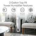 thumbnail image 1 of 2 Gal. Ultrasonic Cool Mist Tower Humidifier with Germicidal UV-A Light, 1 of 5