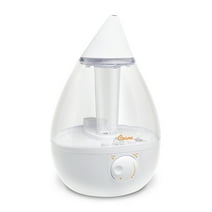 Crane USA Drop Ultrasonic Cool Mist Humidifier, Clear and White