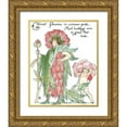 thumbnail image 1 of Crane, Walter 20x24 Gold Ornate Wood Framed with Double Matting Museum Art Print Titled - Shakespeares Garden V (Peony), 1 of 4