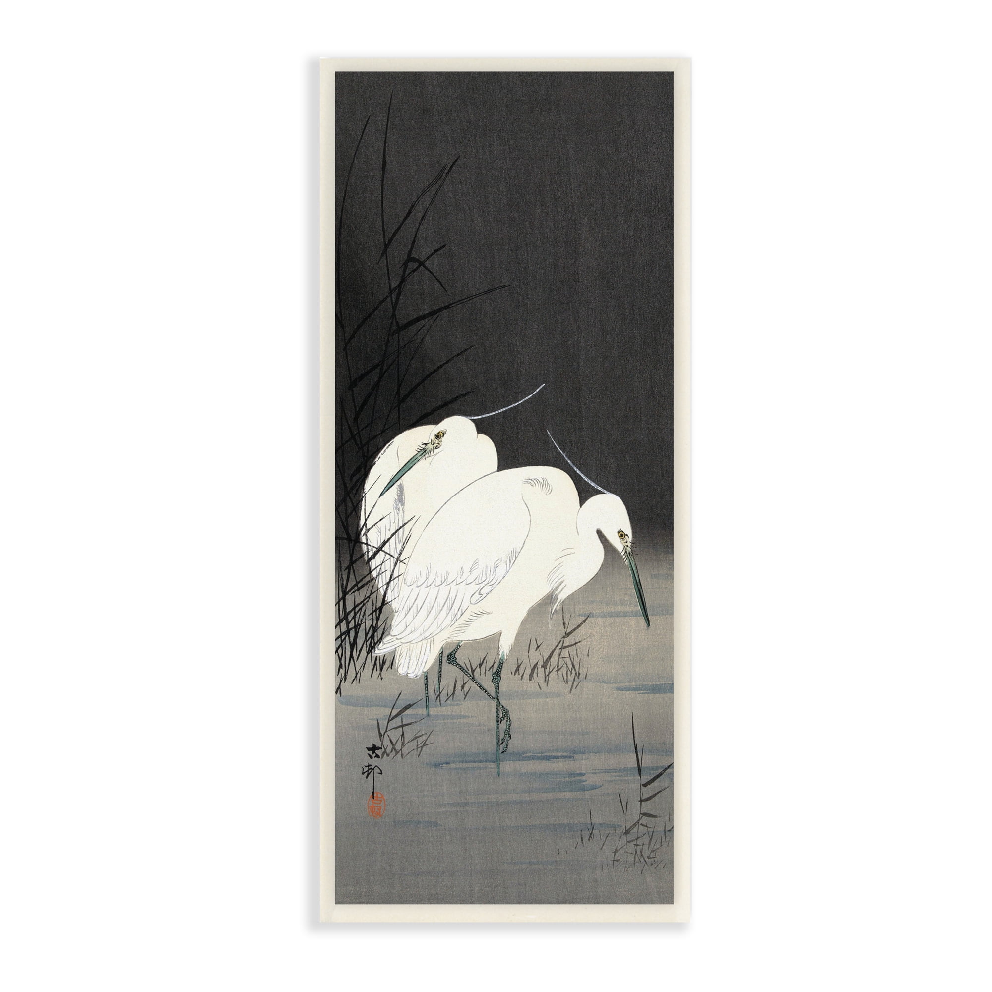 Crane by Lake 7 in x 17 in Framed Painting Art Prints, by Stupell Home Décor