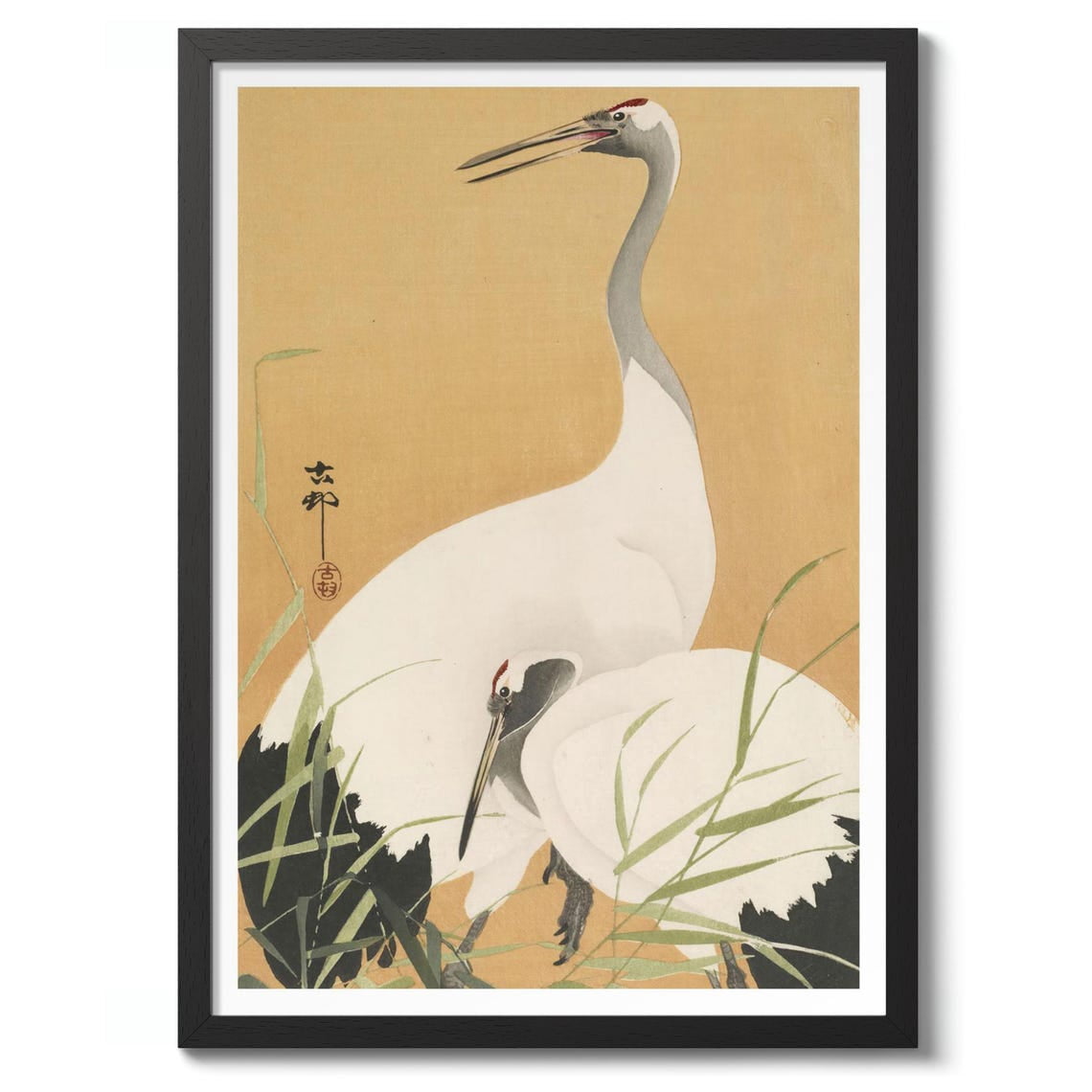 Cranes By Ohara Koson Traditional Nature Wall Art Decor, Unframed ...
