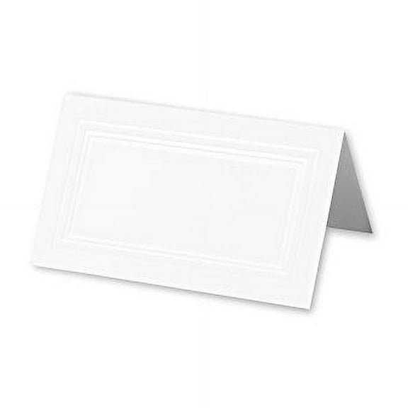 Cranes Kid Triple Debossed Pearl White Place Card