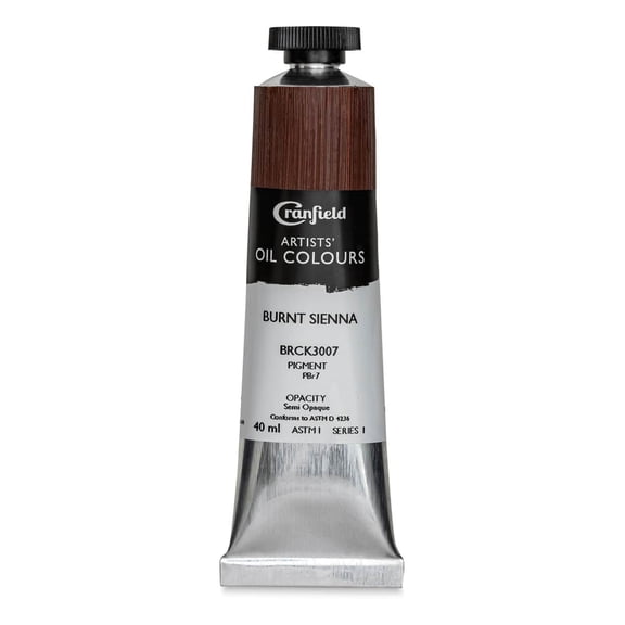 Cranfield Artists' Oils - Burnt Sienna, 40 ml, Tube
