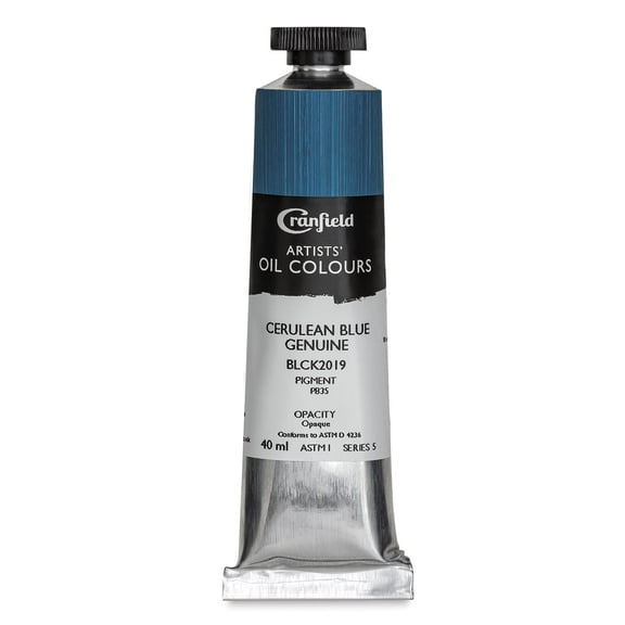 Cranfield Artists' Oils - Cerulean Blue Genuine, 40 ml, Tube
