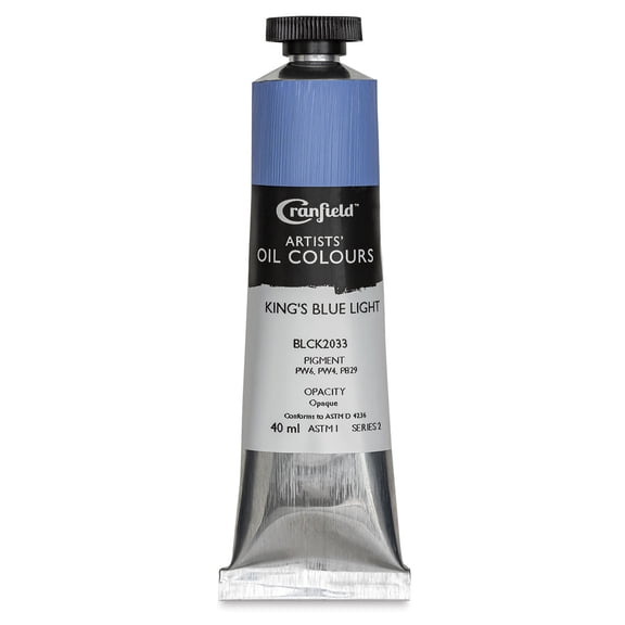 Cranfield Artists' Oils - King's Blue Light, 40 ml, Tube