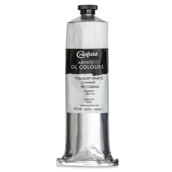 Cranfield Artists' Oils - Titanium White (Linseed), 225 ml, Tube