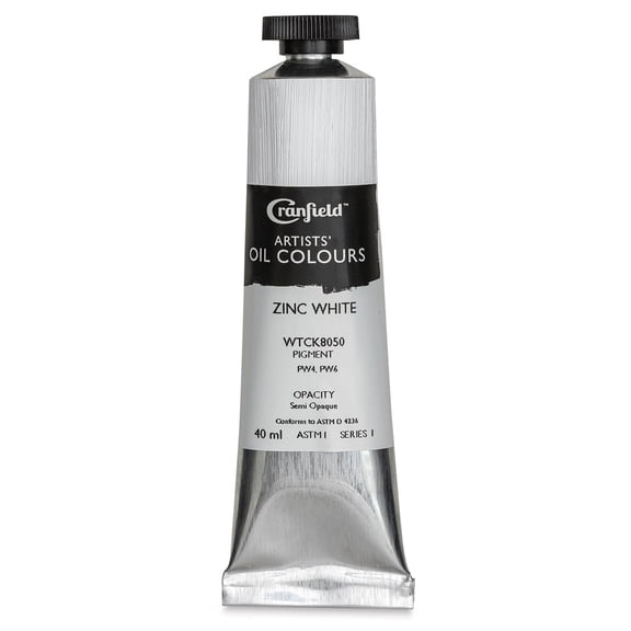 Cranfield Artists' Oils - Zinc White, 40 ml, Tube