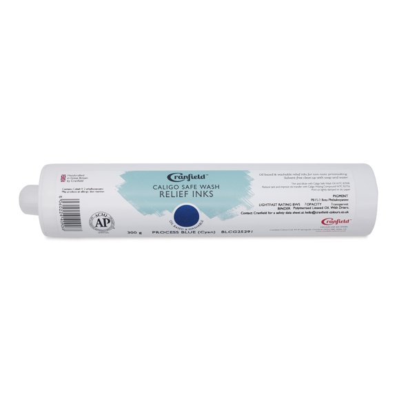Cranfield Caligo Safe Wash Relief Ink Cartridge - Process Blue (Cyan), 300 g