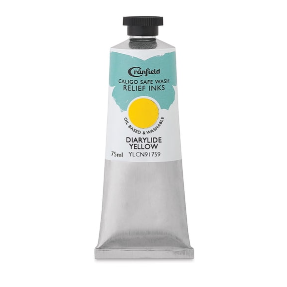 Cranfield Caligo Safe Wash Relief Ink - Diarylide Yellow, 75 ml