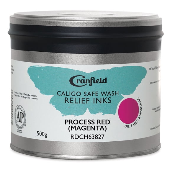 Cranfield Caligo Safe Wash Relief Ink - Process Red (Magenta), 500 g