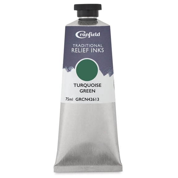 Cranfield Traditional Relief Ink - Turquoise Green, 75 ml