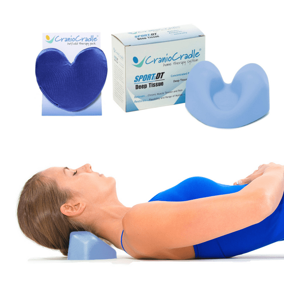 CranioCradle-Sport Combo Pack - 1 Sport 1 Hot/Cold Pack - Back, Neck, Shoulder, & Sciatica Tension Relief Device - Cranial Home Therapy System - For Tension and Discomfort Relief of the Neck