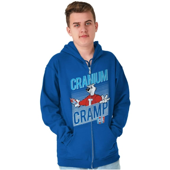 Cranium Cramp Brain Freeze Icee Unisex Plus Size Zip Hoodie Brisco Brands 4X
