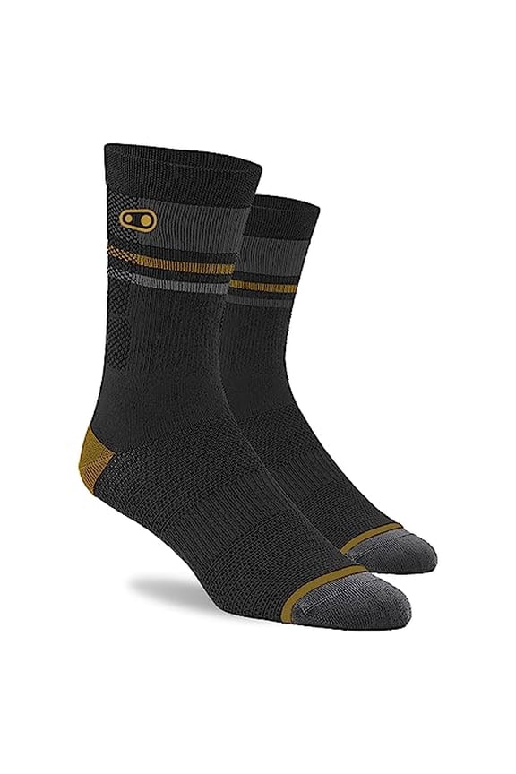 Crank Brothers Icon Trail MTB Socks Black/Gold/Grey L/XL