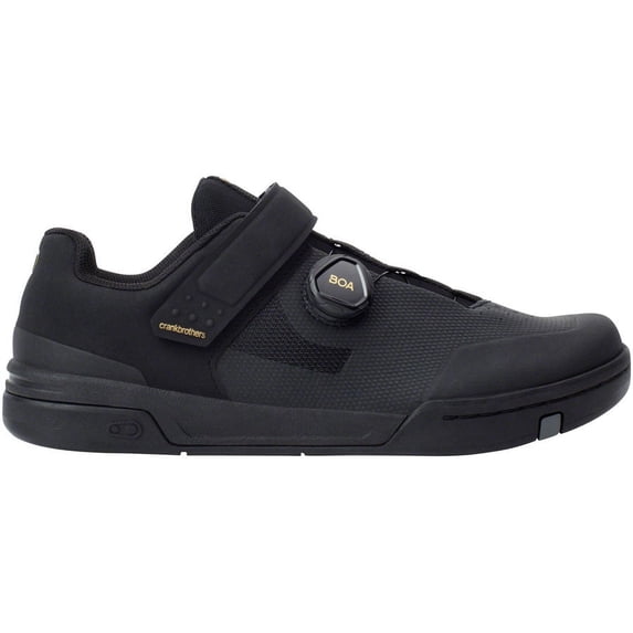 Crank Brothers Stamp BOA Men's Flat Shoe - Black/Gold/Black, Size 13