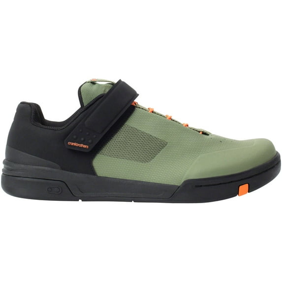 Crank Brothers Stamp SpeedLace Men's Flat Shoe - Green/Orange/Black, Size 12.5