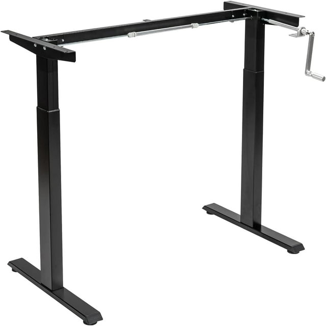 Crank Stand Up Desk Frame Manual Height Adjustable Standing Workstation