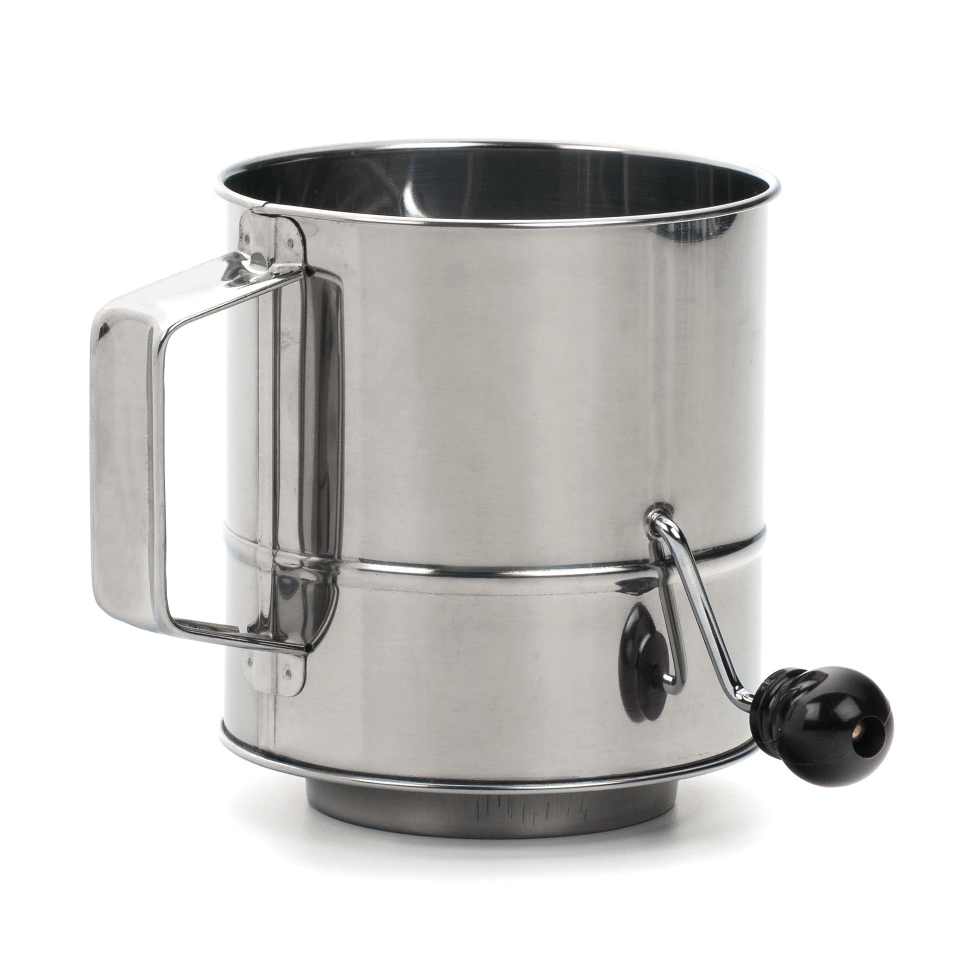 Mainstays Stainless Steel 3 Cup Flour Sifter with Beechwood Handle