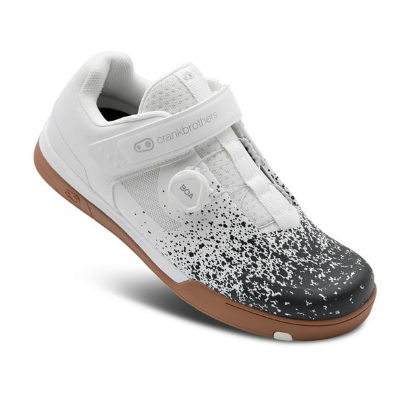 Crankbrothers Mallet BOA Splatter Mens Clip-In Mountain Bike Shoes White 12.5 USA