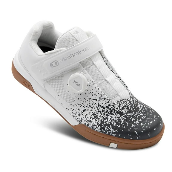 Crankbrothers Stamp BOA Splatter Mens Mountain Bike Shoes White/Black 8.5 USA