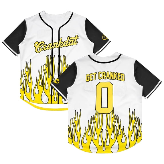 Crankdat Get Cranked Baseball Jersey Short Sleeve Button-up Shirts Women Men Streetwear Tops
