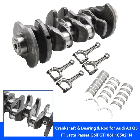 Crankshaft & Bearing & Rod for Audi A3 Q3 TT Jetta Passat Golf GTI 06H105021M