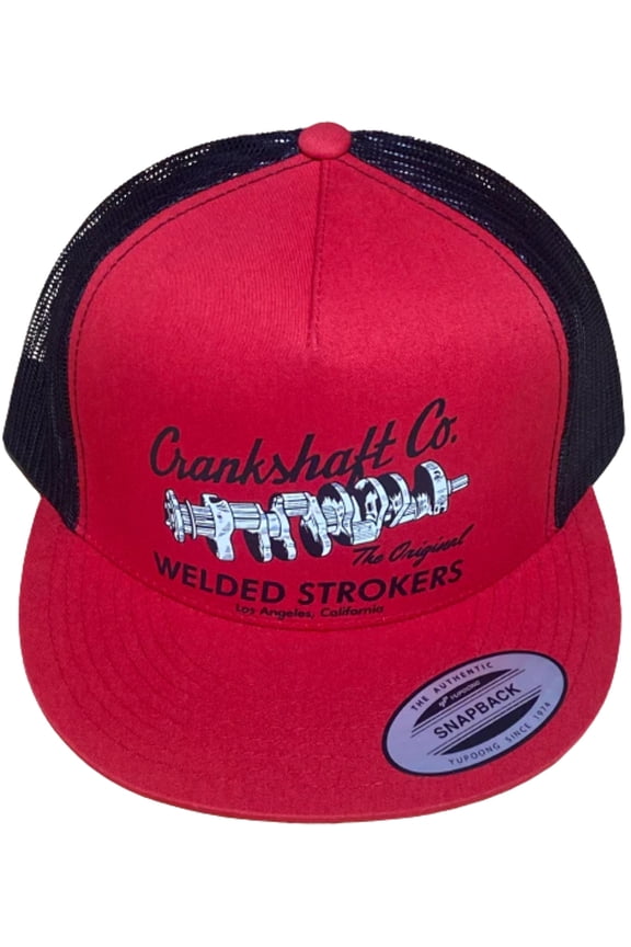 Crankshaft Co. Welded Strokers Trucker Hat Flat Bill 3 Colors Available Hot Rods Drag Racing