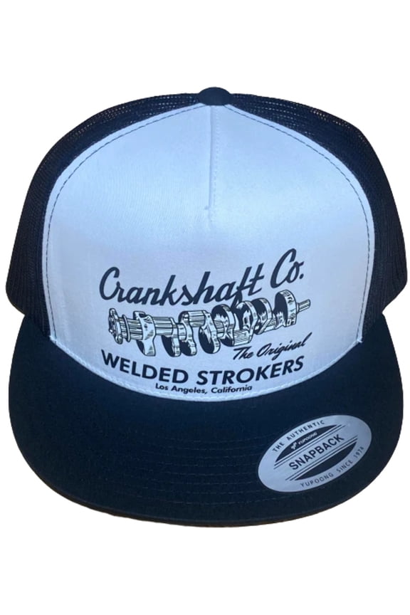 Crankshaft Co. Welded Strokers Trucker Hat Flat Bill 3 Colors Available Hot Rods Drag Racing