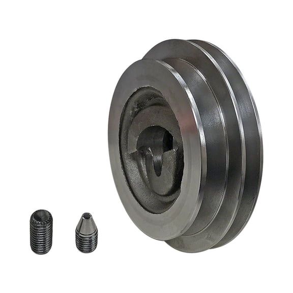 Crankshaft Pulley (Double groove power steering w/ cone-shaped allen screw) Fits Allis Chalmers Tractor 227395