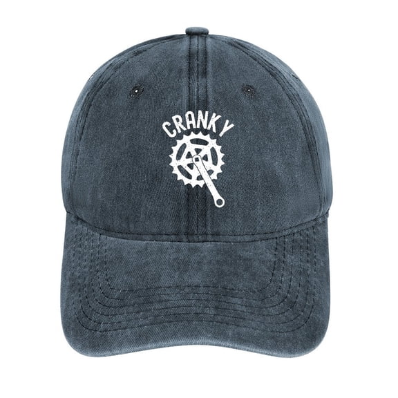 Cranky Navy Baseball Cap for Men Women, Adjustable Snapback Hats Cotton Hat
