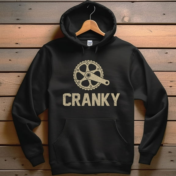 Cranky Pullover Hoodie, Funny Bike Hoodie, Cycling Unisex Hoodie, Bike Lover Gift, Cyclist Clothes, BMX, Mountain Bike Unisex Pullover Hoodie