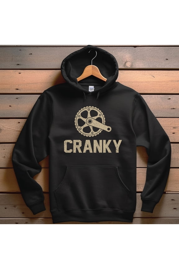 Cranky Pullover Hoodie, Funny Bike Hoodie, Cycling Unisex Hoodie, Bike Lover Gift, Cyclist Clothes, BMX, Mountain Bike Unisex Pullover Hoodie