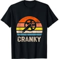 thumbnail image 1 of Cranky Vintage Sun funny Bicycle Lovers Cycling Cranky T-Shirt, 1 of 4