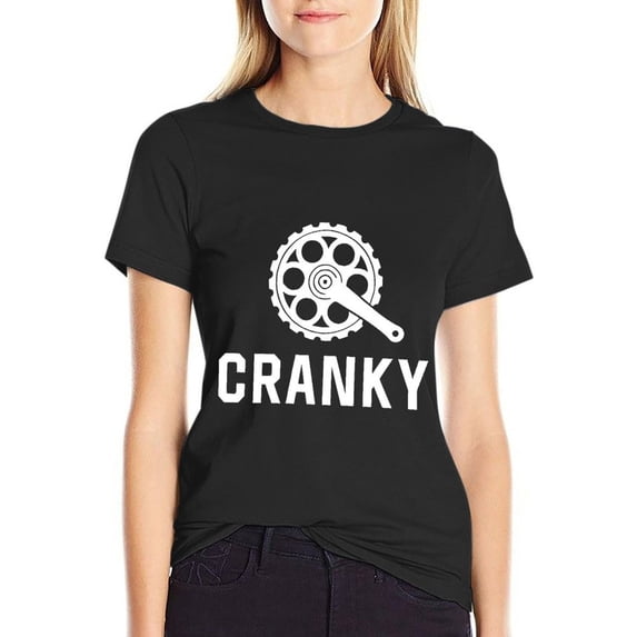 Cranky Women’s Cotton Short Sleeve T-Shirt HD Graphic Print Casual Crew Neck Tee 2XL