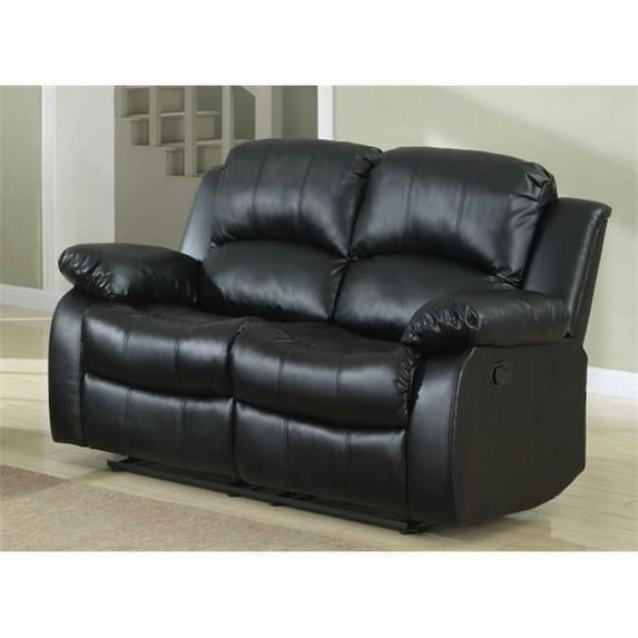 Cranley Double Reclining Love Seat in Black