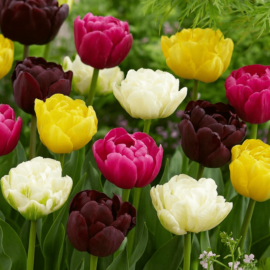 ooo112 　marihoja Abaca Lace Tulip Double Tulip Mix – 10 Bulbs of Lush, Peony-Like Spring