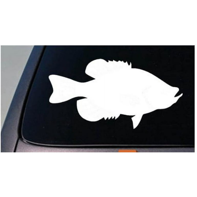 Crappie 6 sticker decal ultra light bait fishing rod reel lure