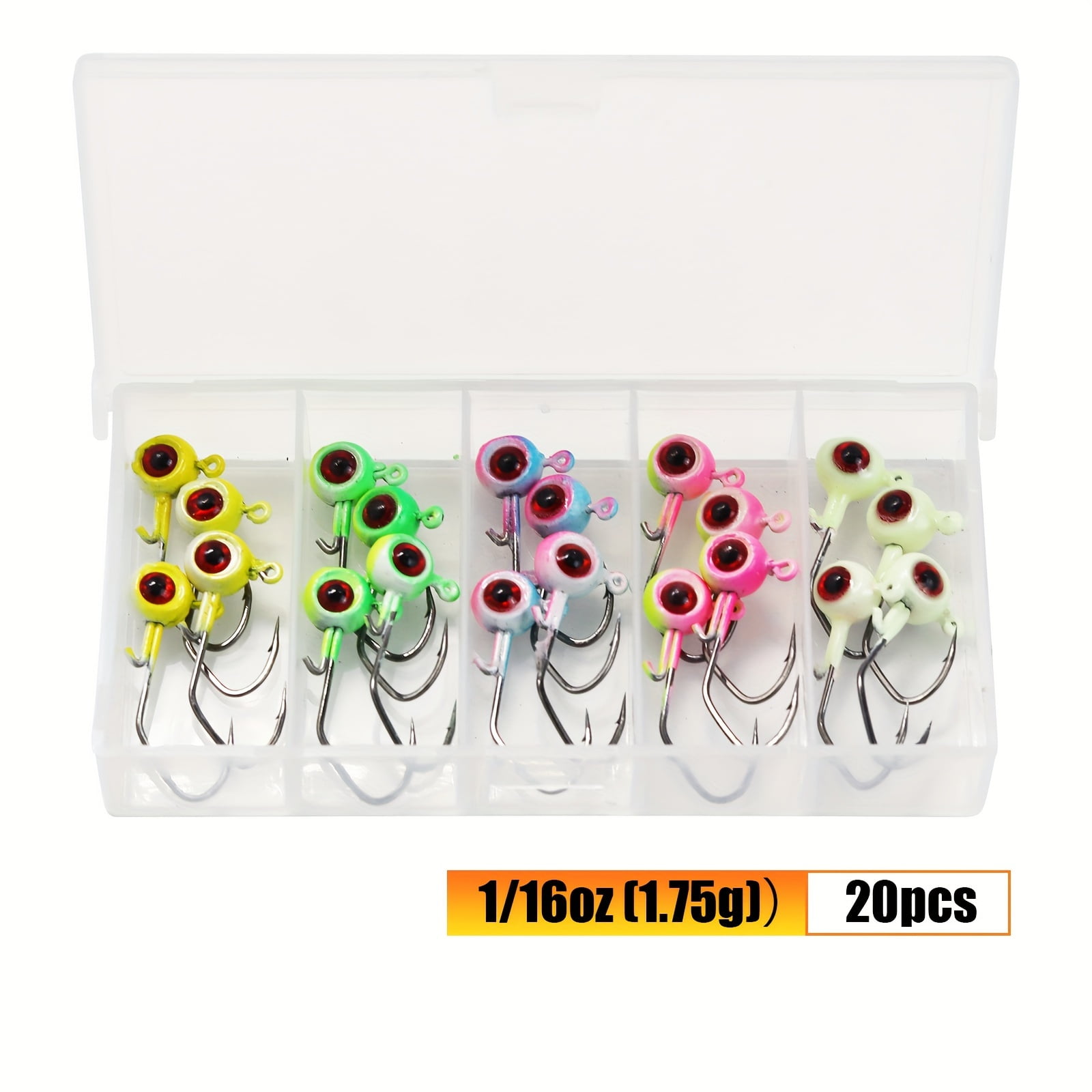 19-Pack 1/8 Oz Tube Jigs With Red Aberdeen Hooks - For Crappie, Bass, Walleye Fishing 9 thumbnail image