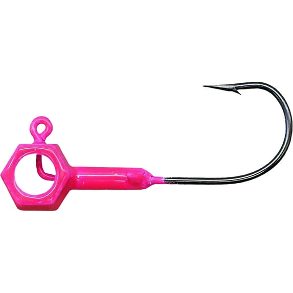 Crappie Magnet Eye Hole Brandon Smith Hammer Head 1/4oz Jighead Pink