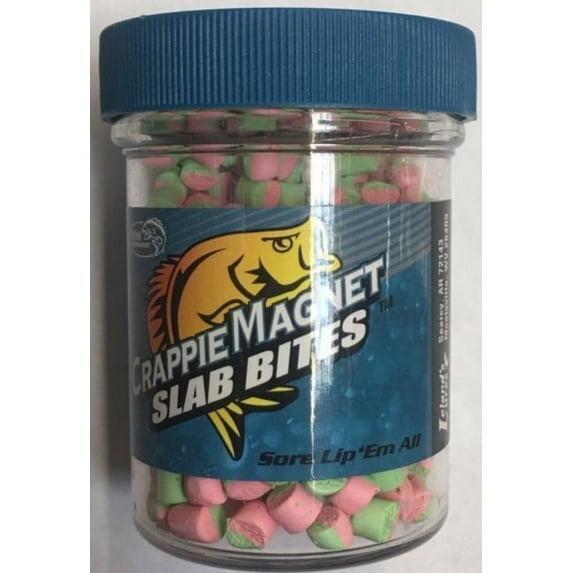 Crappie Magnet Slab Bites, Pink/Chartreuse