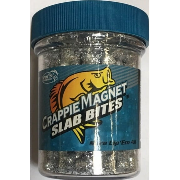 Crappie Magnet Slab Bites, Silver Glitter