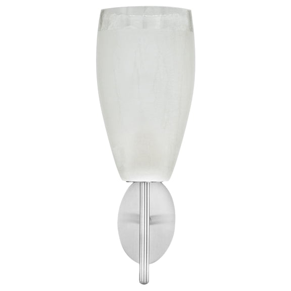 Crash - 1-Light Wall Sconce - Matte Nickel Finish - Clear/Frosted Glass