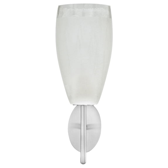 Crash - 1-Light Wall Sconce - Matte Nickel Finish - Clear/Frosted Glass